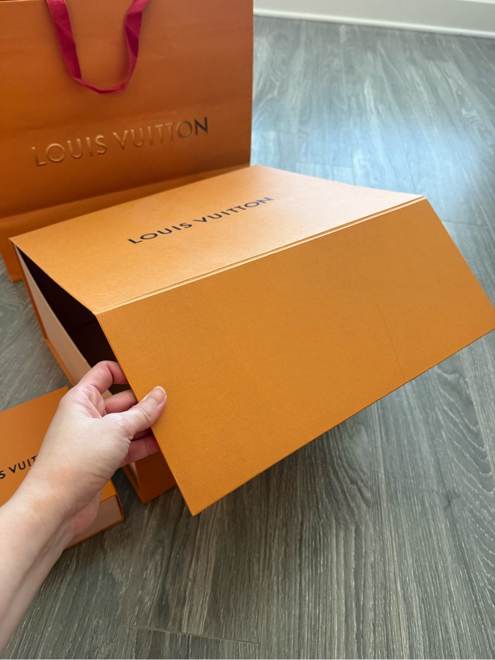 Louis Vuitton Gift Bag and Storage Boxes with ribbons - Picture 3 of 16